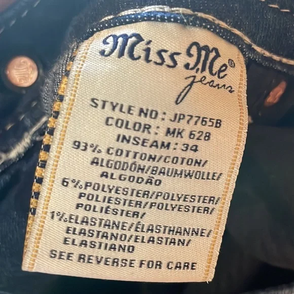 Miss Me Signature Boot Cut Jeans Size 30 - Picture 4 of 4